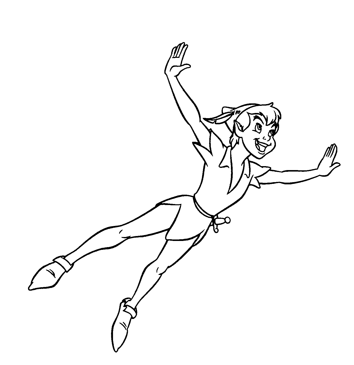 coloriage peter pan vole